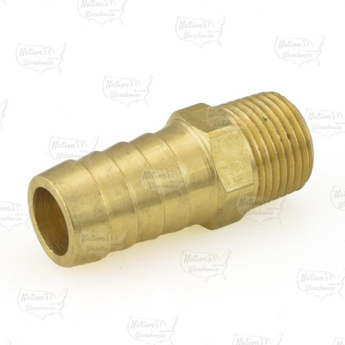 5/8” Hose Barb x 3/8” Male Threaded Brass Adapter