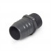 1-1/4" Barbed Insert x 1" Male NPT Threaded PVC Reducing Adapter, Sch 40, Gray