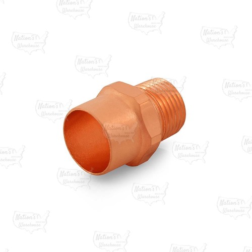 3/4" Copper x 1/2" Male Threaded Adapter