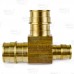 3/4" x 1/2" x 3/4" Expansion PEX Tee, LF Brass