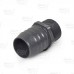 1-1/4" Barbed Insert x 1" Male NPT Threaded PVC Reducing Adapter, Sch 40, Gray