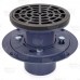 Round PVC Shower Tile/Pan Drain w/ Oil Rubbed Bronze Strainer, 2" Hub x 3" Inside Fit (less test plug)