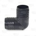 2" Barbed Insert 90° PVC Elbow, Sch 40, Gray