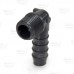 1/2" Barbed Insert x 1/2" Male NPT 90° PVC Elbow, Sch 40, Gray