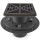 Square Tile-in PVC Shower Pan Drain w/ Screw-on Oil Rubbed Bronze Strainer & Ring, 2" Hub x 3" Inside Fit