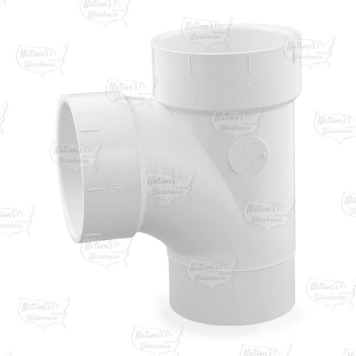 4" PVC DWV Sanitary Street Tee (Spigot x Socket x Socket)