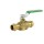 1/2" Press Brass Ball Valve w/ Waste Outlet, Full Port (Lead-Free)