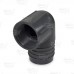 2" Barbed Insert x 1-1/2" Female NPT 90° PVC Reducing Elbow, Sch 40, Gray