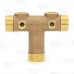 1-1/4" MPT x 3-3/8" Solid Brass Short Well Tank Tee (Lead-Free)