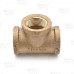 3/4" FPT Brass Tee, Lead-Free