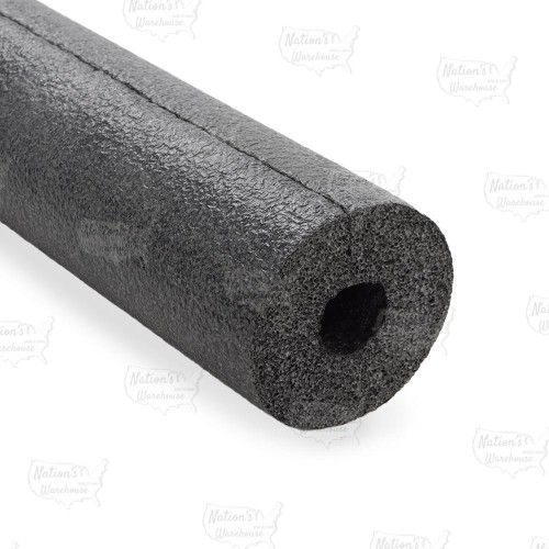 (Box of 6) 1-3/8" ID x 1-1/2" Wall Semi-Slit Pipe Insulation, 6ft (36ft total)..