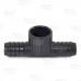 1" Barbed Insert x 1" Socket (Hub) PVC Adapter Tee, Sch 40, Gray