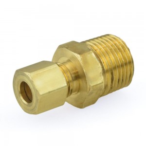1/4" OD x 3/8" MIP Threaded Compression Adapter, Lead-Free