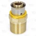 1/2" PEX Press x 1/2" Male Threaded Adapter, Lead-Free Bronze