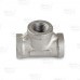 1/4" 304 Stainless Steel Tee, FNPT threaded