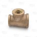 3/4" x 1/2" x 1/2" FPT Brass Tee, Lead-Free