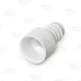 1" Barbed Insert x 1" Socket PVC Adapter, Sch 40, White