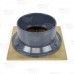 PVC Floor Drain, Square, Nickel Bronze, PVC 4" Hub