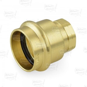 1" Press x 1/2" Female Threaded Adapter, Lead-Free Brass