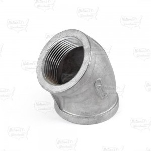 1-1/4" 304 Stainless Steel 45° Elbow, FNPT threaded