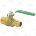 3/4" PEX Expansion x 3/4" MPT Threaded Brass Ball Valve, Lead-Free