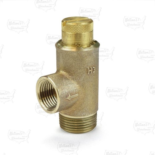 3/4” Adjustable Pressure Relief Valve, 25-175 psi (Lead-Free) 