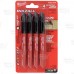 (Pack of 4) Fine Point Inkzall Jobsite Permanent Markers, Black