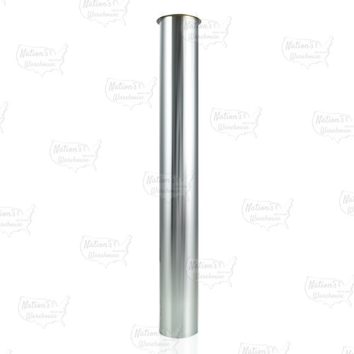 1-1/2" x 12", 17GA, Flanged Tailpiece, Chrome Plated Brass