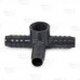 3/4" Barbed Insert x 3/4" Female NPT Side Outlet PVC Tee, Sch 40, Gray