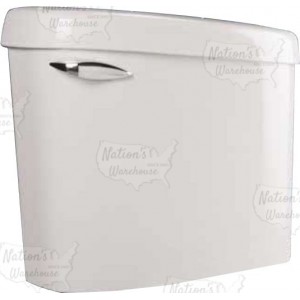 Liberty Pumps ASCENTII-TW Toilet Tank and Lid, Insulated w/ Flush Valve Kit, White