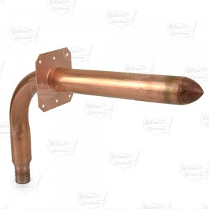 Copper Stub Out Elbow w/ Ear for 3/4" PEX Tubing, 4.5" x 8"