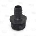 1" Barbed Insert x 1-1/2" Male NPT Threaded PVC Reducing Adapter, Sch 40, Gray