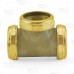 1-1/2" Tee, Rough Brass