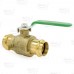 1" Press Brass Ball Valve w/ Waste Outlet, Full Port (Lead-Free)