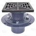 Square PVC Shower Tile/Pan Drain w/ Oil Rubbed Bronze Strainer, 2" Hub x 3" Inside Fit (less test plug)