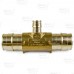 1" x 1" x 1/2" Expansion PEX Tee, LF Brass