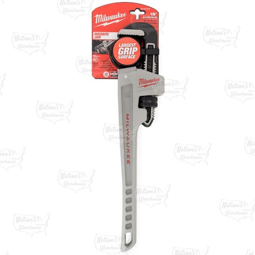 18" Aluminum Pipe Wrench, 2-1/2" Jaw Capacity