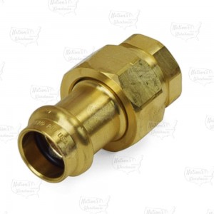 1/2" Press x FPT Threaded Union, Lead-Free Brass, Made in the USA