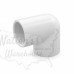 1" Barbed Insert x 1" Female NPT 90° PVC Elbow, Sch 40, Gray