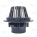 PVC Roof Drain w/ Enameled Cast Iron Dome Strainer, 4" PVC Hub