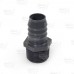 1" Barbed Insert x 1" Male NPT Threaded PVC Adapter, Sch 40, Gray