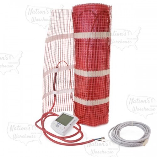 Senphus 2FHK-5 5 sq. ft. Electric Radiant Heat Kit w/ 5-2 Days Programmable Thermostat, sensor 110V ~ 120V