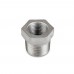 1/2" x 3/8" 304 Stainless Steel Hex Bushing, MNPT x FNPT threaded