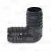 1-1/2" Barbed Insert 90° PVC Elbow, Sch 40, Gray