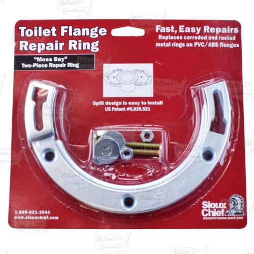 "Moss Bay" Style Steel Closet Flange Repair Ring Kit w/ Bolts