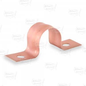 1/2" Copper Plated Pipe Strap (Box of 100)