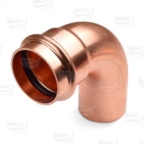 1-1/2" Press Copper 90° Street Elbow, Imported