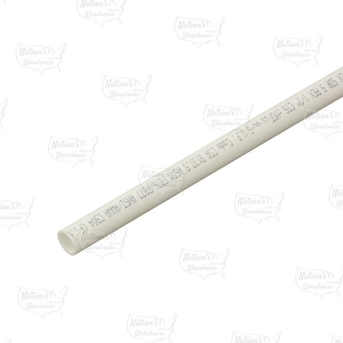 1/2" x 10ft Straight Length (Stick) PowerPEX Non-Barrier PEX-B Pipe, White (Expandable, F1960 compliant)