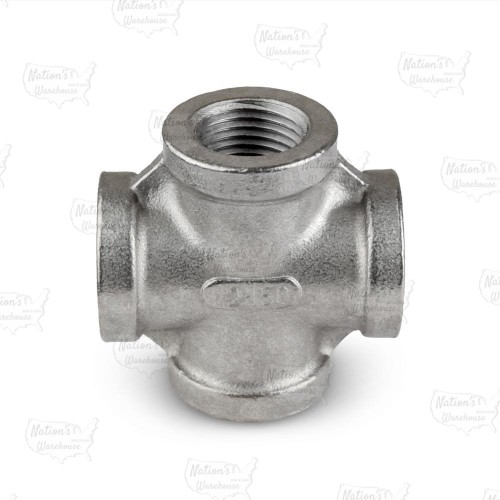 1/2" 304 Stainless Steel Cross, FNPT threaded