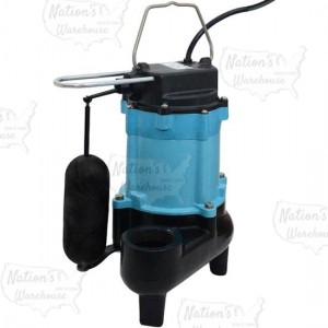 Automatic Sewage Pump w/ Vertical Float Switch, 1/2HP, 20' cord, 115V